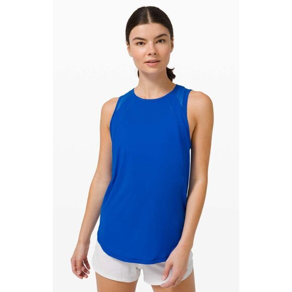 Lululemon Sculpt Cerulean Blue Athleisure Tank Sz 4 - Picture 3 of 8